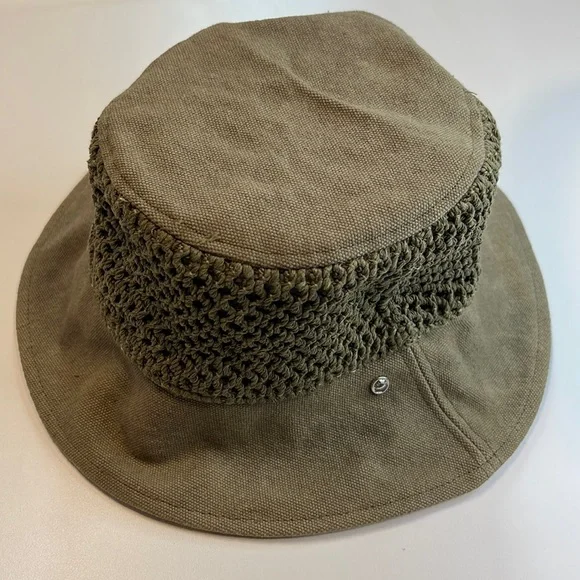 Rag & Bone “Nando” Bucket Hat, Safari Khaki w/ Netting Details, NWT!